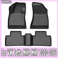 For Volkswagen Jetta MK6 MK7 2010-2023 Auto Car Floor Mats All-Weather TPE Foot Mats Odorless Pad Tray Mat Interior Accessories