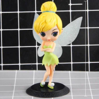 Disney Q Posket Sweetiny Cinderella Alice Tinker Bell PVC Anime Dolls Collectible Model Toy birthday Christmas gift