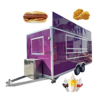 Customized Mobile Street Food Trailer Fast Bbq Ice Cream Snack Vending Cart Food Truck With Cooking Equipment