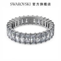 SWAROVSKI 施華洛世奇 Matrix 戒指 長方形切割, 灰色, 鍍釕