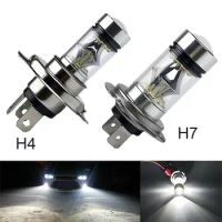 100W H4 H7 Super Bright 20SMD LED Car Daytime Running Driving Fog Light Lamp Auto Plug Play Fog Bulb Direct Day Light