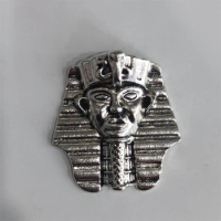 Retro 3D Carving Egyptian Pharaoh DIY Metal Badge For ZP Kerosene Grind Wheel Lighter Handmade Decor Accessory Smoking Gadget