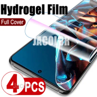 4PCS Hydrogel Film For Xiaomi Poco X5 X3 NFC X4 GT Pro 5G X 5 4 3 X5Pro X4Pro 4GT 3NFC 3Pro 5 G Phone Screen Protector Water Gel