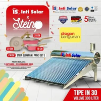 Pemanas Air Inti Solar 300 Liter Full Stainless - Intisolar 30 IN - Solar Water Heater Inti Solar