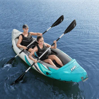 Double kayak inflatable boat assault boat fishing boat thickened rubber boat folding canoe kayak