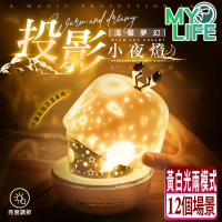 【MY LIFE 漫遊生活】夢幻浪漫星空投影夜燈(12入投影片)
