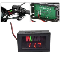 1pc Lithium Battery Capacity Meter Tester Display Tester Voltmeter 12V 24V 36V 48V 60V 72V Car Battery Charge Level Indicator