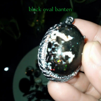batu akik black oval natural original