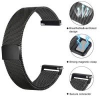 Magnetic Loop strap For Garmin Forerunner 965 265 955 255 745 245 645 158 55 watchband For Garmin Venu SQ 2 Plus metal bracelet
