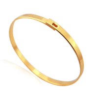 Gold/Silver plated Simplicity Copper Crimping Bracelet Bangle for Women Men