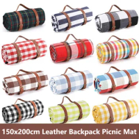 150x200cm Leather Backpack Picnic Mat Moisture-proof Mat Outdoor Tent Mat Grass Mat Picnic Cloth Beach Mat Camping Multi-color