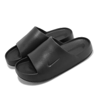 【NIKE 耐吉】拖鞋 Calm Slide 男鞋 黑 全黑 運動拖鞋 一片拖 麵包拖(FD4116-001)