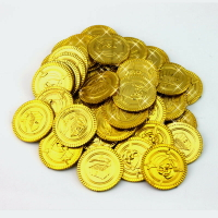 100枚海盜假金幣玩具錢幣游戲幣籌碼銀幣硬抽獎活動道具裝飾用品