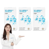 【行走良方】挪威91%易吞型高濃度魚油軟膠囊3入組(60粒/入-EPA480mg+DHA320mg+DPA50mg)
