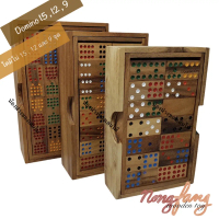【จัดส่งทันที】 โดมิโน Domino โดมิโน่ ของเล่นไม้ เกมการศึกษา Dominoes แบบ 9 จุด , 12 จุด , 15 จุด เกมไ