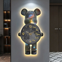 2023新款暴力熊時鐘掛鐘客廳現代簡約大氣高級感創意時鐘壁燈