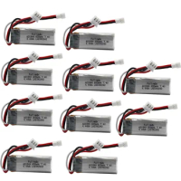 10PCS 2S 7.4V 600mAh 20C Lipo Battery For WLtoys F959 RC Drone Parts 7.4V Battery and Charger For XK DHC-2 A600 A700 A800 A430
