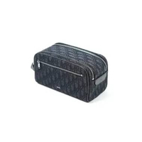 Tas CHRISTIAN DIOR OBLIQUE BLACK DOUBLE ZIP POUCH 100% ORIGINAL 25X13X13CM