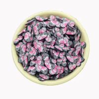 50g/Bag Butterfly Wings Slices Polymer Hot Clay Sprinkles for Crafts Making Nails Sticker DIY Slimes Filler Accessories