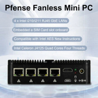 EGLOBAL 12th Gen Intel Firewall Router Mini PC N100 4*2.5G i226 i225 LAN NVMe Industrial Fanless Mini PC HDMI OPNsense Computer