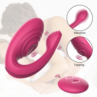 U Shape Panties Vibrators for Women G Spot Clit Erotic Tapping Massager Double Vibrating Silicone Sex Toys Couples