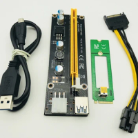 New 60CM USB 3.0 1X TO 16X M2 NGFF PCI-E PCI Express Extender Riser Card Adapter Cable 6Pin Power Cable For Bitcoin Miner Mining