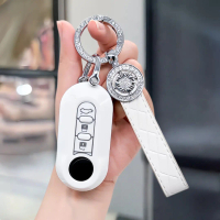 ฝาครอบรีโมทกุญแจรถ 1 ชิ้น ฝาครอบทำจาก TPU นุ่ม สำหรับกุญแจรถ Fiat 500 ใช้ได้กับ Boyue, Bravo, Iveco 