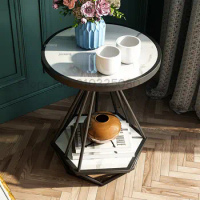 Modern Iron Gold Bedside Table Living Room Furniture Side Tables Home Side Cabinets Creative Simple Small Round Coffee Tables