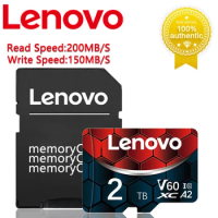 Lenovo 2TB SD Memory Card 1TB Mini SD Card 512GB 256GB A2 U3 Micro TF SD Card 128GB High Speed TF Card For Nintendo Switch Ps5