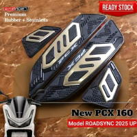 Motopad27 Karpet Motor Honda Pcx 160 ABS CBS ROADSYNC 2025 Karet Stainless