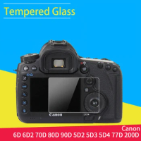 BIZOE Tempered Glass LCD Screen Protector for Canon EOS R6D6D270D80D90D DSLR 200D5D2 5D35D45DS5DSR77D protective