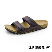 【G.P】啟蒙 拖鞋男段 Slipper 夾腳拖 機能柏肯拖鞋 男鞋 咖啡色(G1545M-30)