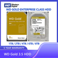 Western Digital 1TB 2TB 4TB 6TB 8TB WD Gold Enterprise Class Internal Hard Drive - 7200 RPM Class SATA 6 Gb/ 256 MB Cache 3.5"