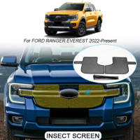 2PCS Car Insect-proof Air Inlet Protection Cover Insert Vent Racing Grill Filter Net Accessory For FORD RANGER EVEREST 2022-2025