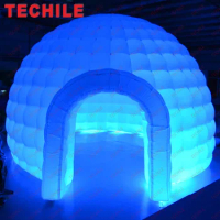 Factory Customized Wholesale Price LED White Portable Inflatable Display Igloo Dome Tent