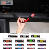 JeCar Handle Bar US Flag Grab Handle With Hole For Ford Bronco 2021 2022 Roof Door Pull Rope Anti-slip Car Accessories