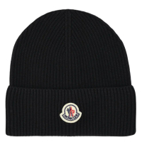 【MONCLER】春夏新款 品牌LOGO 毛帽-黑色(ONE SIZE)
