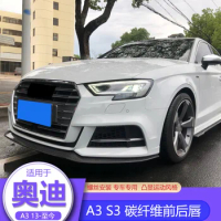 Lively2021 Fit For the New and Old Audi A3 Sport Version / S3 Modified Small Bag Tail Carbon Fiber Belt Lamp Rear Lip Front