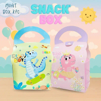 Kotak Hampers Snack Box Karakter Dino18x12x30cm Muat Kotak Nasi Ayam Ulang Tahun Anak Goodie Bag Sna