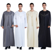 Lelaki jubah Muslim Arab lelaki Thobe Thawb Caftan Arab pakaian lelaki muslim fesyen pakaian islam