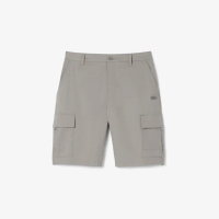 【LACOSTE】男裝-多口袋工裝短褲(灰色)