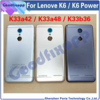 For Lenovo K6 K33a48 K33b36 K6Power Battery Back Cover Rear Case Cover Rear Lid For Lenovo K6 Power K33a42 Phone Lid