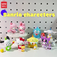 MINISO Blind Box Sanrio Ode To Joy Series Model Kawaii Micro Box Hello Kitty Decorative Model Children's Toy Birthday Gift
