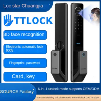 TTlock APP 3D Face Recognition Smart Lock Full-auto Advanced Electric Digital Fingerprint Electronic Door