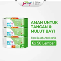 Mitu Baby Tisu Basah Bayi Antiseptik 45s Buy 1 Get 1 Free - isi 3