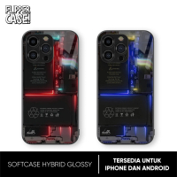Softcase Glossy Mesin Handphone Mobo LED Simple untuk Android & iPhone 7/8/7plus/8plus/xr/x/xs/11/12