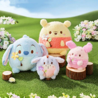 MINISO Disney Ufufy Serise Plush Toys Piglet Eeyore Stitch Plushies Soft Stuffed Animal Doll Kids Birthday Gifts
