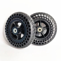 7*1 3/4 Electric Wheelchair Front Wheel Non-Pneumatic Solid Tire 7x2 Non-slip Tire Wheel Set Integrated Hub Electric Bike Parts