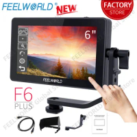 FEELWORLD 6 Inch DSLR Camera Field Touch Screen Monitor HDR 3D Lut Small Full HD 1920x1080 IPS Video Peaking 4K HDMI F6 Plus V2