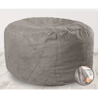 Outdoor Bean Bag Sofa Chenille Bean Bag Footstool Footstool, 26" x 17", Charcoal
